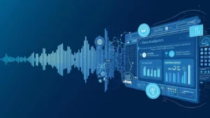 voice-to-data workflow visualization representing conversation intelligence